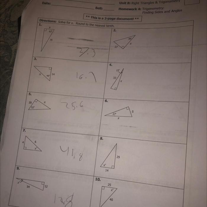 Angles and triangles unit study guide