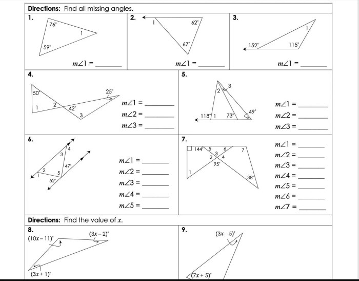 Angles and triangles unit study guide