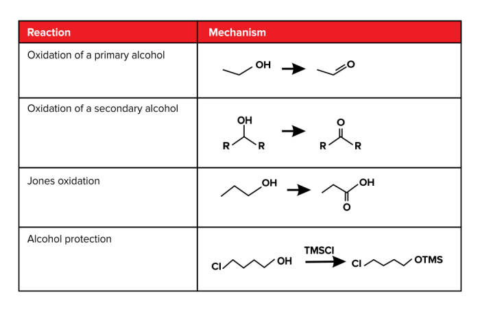 Organic chemistry reactions for mcat