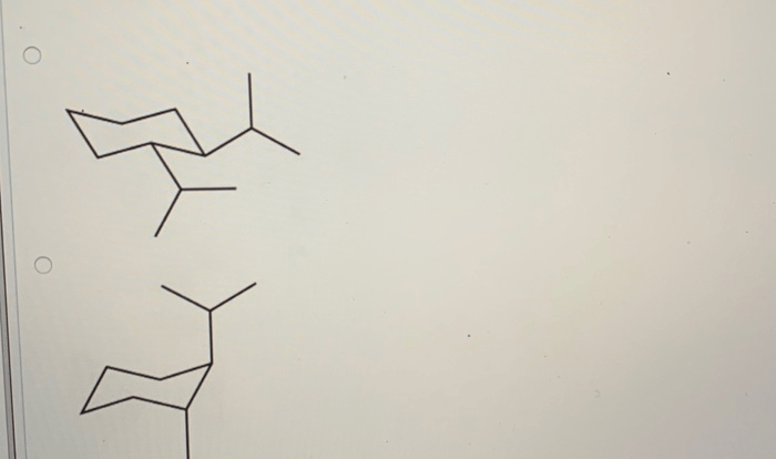 Select both chair conformations of menthol