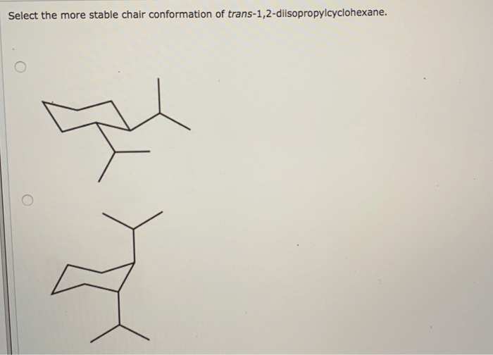 Select both chair conformations of menthol