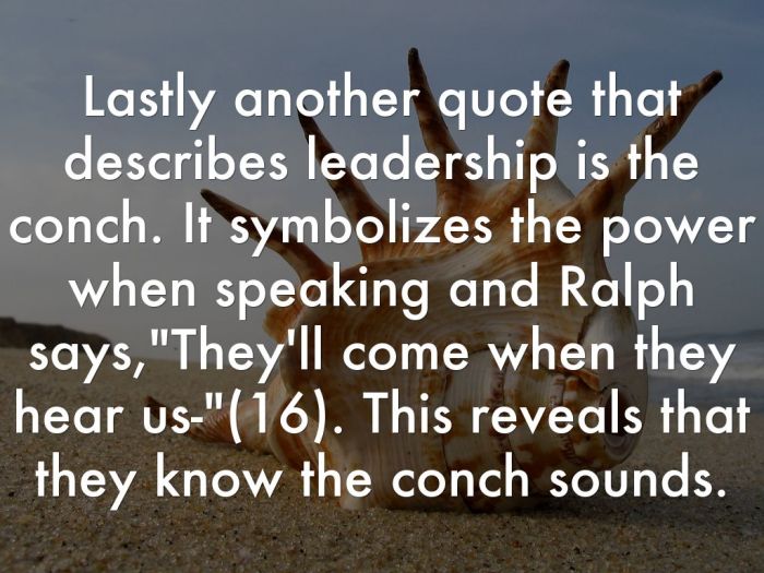 Conch quotes lord of the flies