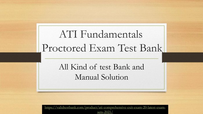 Ati proctored exam test bank